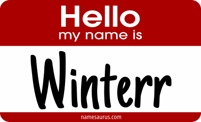 Hello my name is Winterr png download