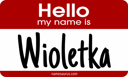Hello my name is Wioletka png download