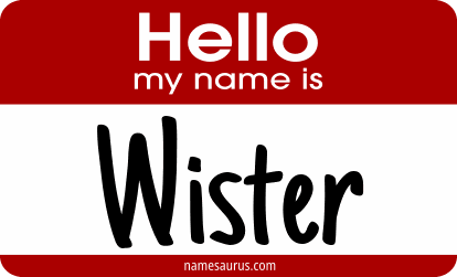 Hello my name is Wister png download