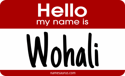 Hello my name is Wohali png download
