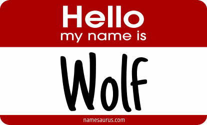 Hello my name is Wolf png download
