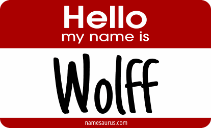 Hello my name is Wolff png download