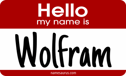 Hello my name is Wolfram png download