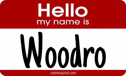 Hello my name is Woodro png download