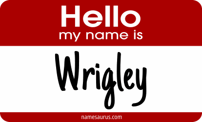 Hello my name is Wrigley png download