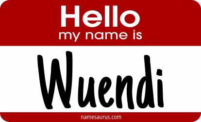 Hello my name is Wuendi png download