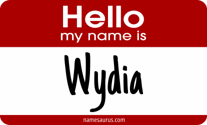 Hello my name is Wydia png download
