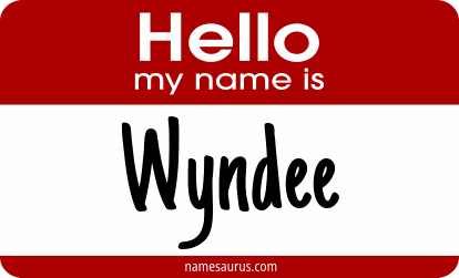 Hello my name is Wyndee png download