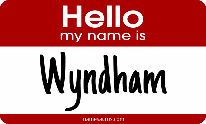 Hello my name is Wyndham png download