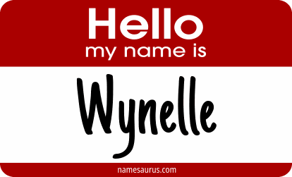 Hello my name is Wynelle png download