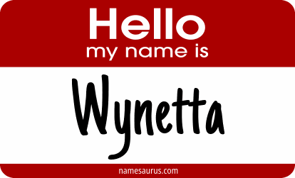 Hello my name is Wynetta png download