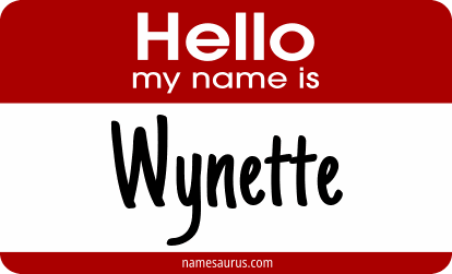 Hello my name is Wynette png download