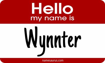 Hello my name is Wynnter png download
