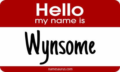 Hello my name is Wynsome png download