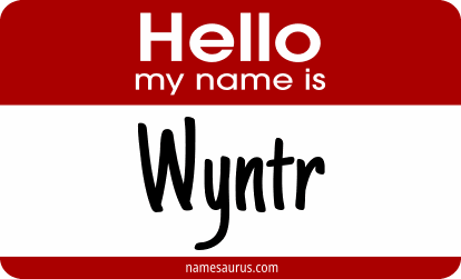 Hello my name is Wyntr png download