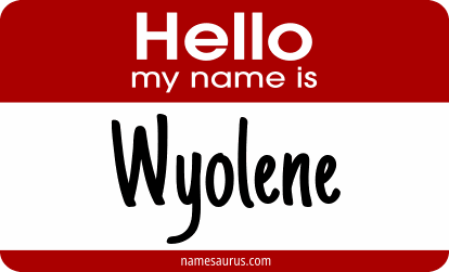 Hello my name is Wyolene png download