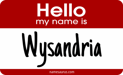 Hello my name is Wysandria png download