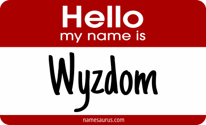 Hello my name is Wyzdom png download