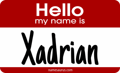 Hello my name is Xadrian png download