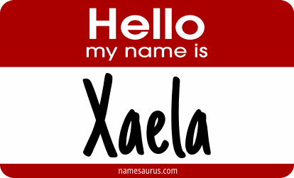 Hello my name is Xaela png download