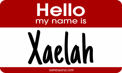 Hello my name is Xaelah png download