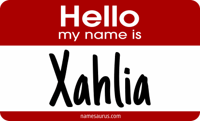 Hello my name is Xahlia png download