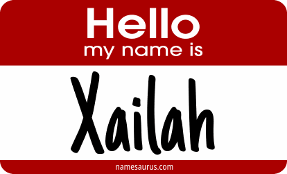 Hello my name is Xailah png download
