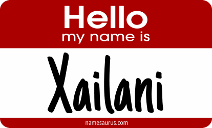 Hello my name is Xailani png download