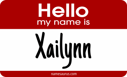 Hello my name is Xailynn png download