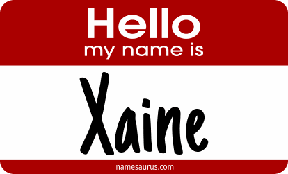 Hello my name is Xaine png download