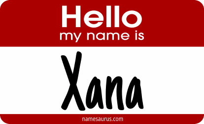 Hello my name is Xana png download