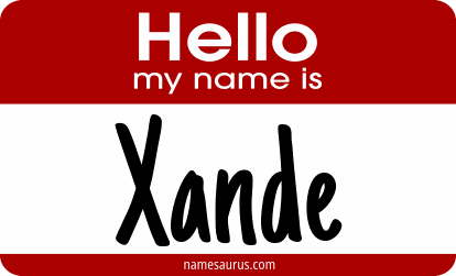 Hello my name is Xande png download