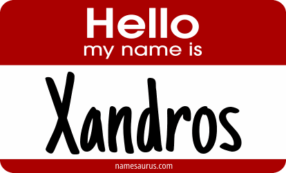 Hello my name is Xandros png download