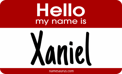 Hello my name is Xaniel png download