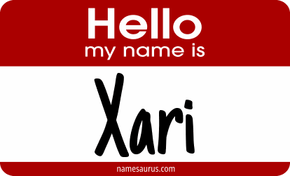 Hello my name is Xari png download