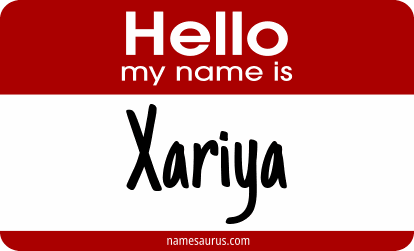 Hello my name is Xariya png download