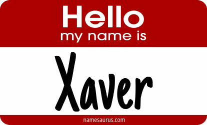 Hello my name is Xaver png download
