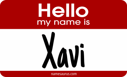 Hello my name is Xavi png download