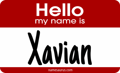 Hello my name is Xavian png download