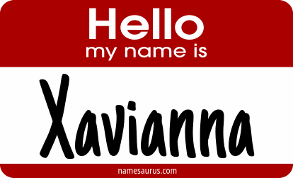 Hello my name is Xavianna png download
