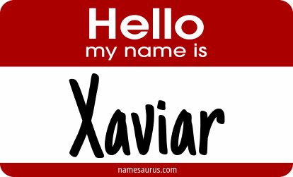 Hello my name is Xaviar png download