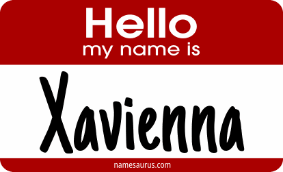 Hello my name is Xavienna png download
