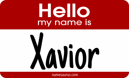 Hello my name is Xavior png download