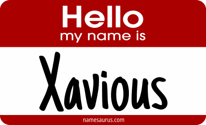 Hello my name is Xavious png download