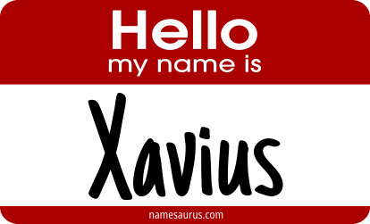 Hello my name is Xavius png download