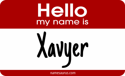 Hello my name is Xavyer png download