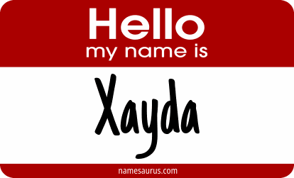 Hello my name is Xayda png download