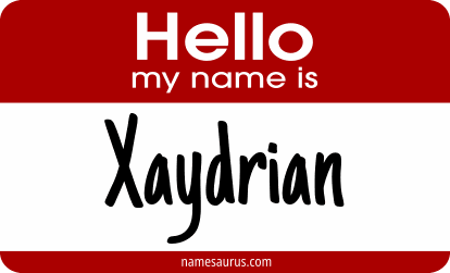 Hello my name is Xaydrian png download