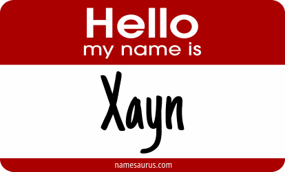 Hello my name is Xayn png download