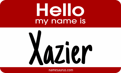 Hello my name is Xazier png download